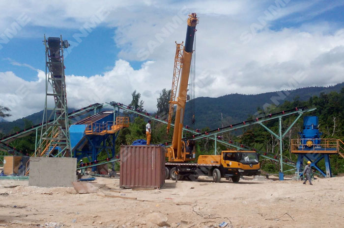 海螺印尼時(shí)產(chǎn)100噸河卵石制砂生產(chǎn)線(xiàn)